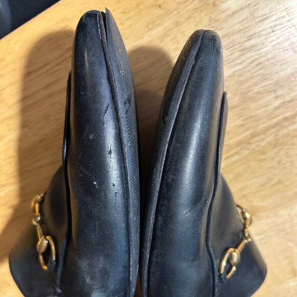 Authentic Gucci Princetown Black Leather Horsebit Slip-On Slide Mule 38.5 US/8.5 - Picture 16 of 16